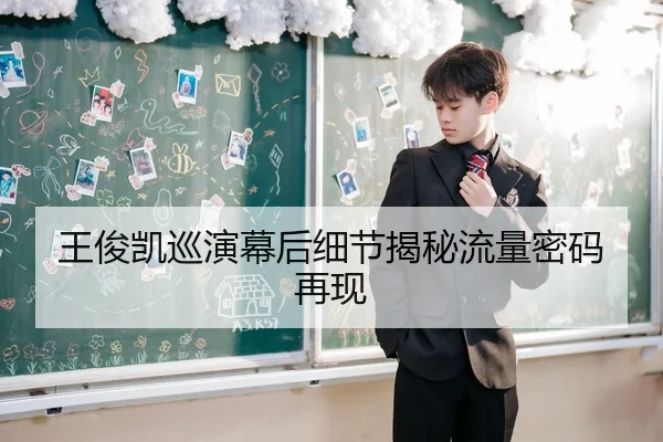 王俊凯巡演幕后细节揭秘流量密码再现